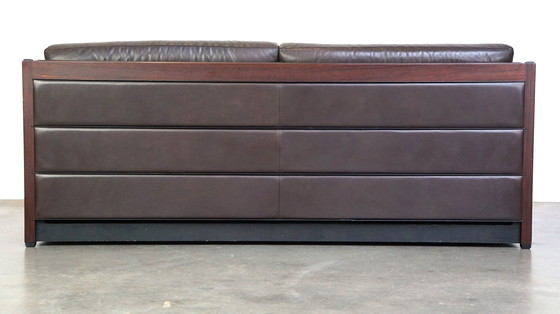 Image 1 of Schuitema Art Deco Leather 2.5 Seater Design Sofa, Model Baldwin