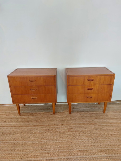 2x Danish Design Chest of Drawers 1960s - Svensk Møbelindustri