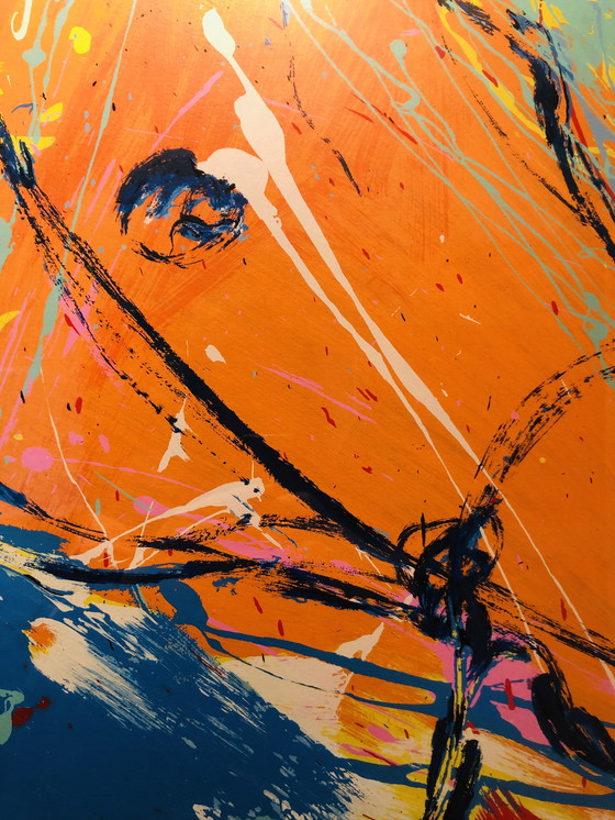 Image 1 of Nic Jonk - Silkscreen Orange Horse