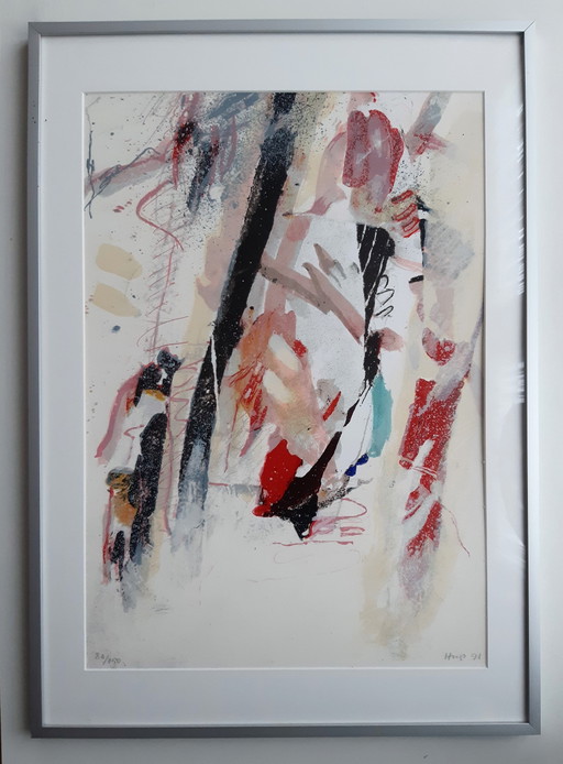 Hans Meyer Petersen, Spanish summer, serigraphy, 4 pcs. – lithos zeefdrukken, Paper, Abstract