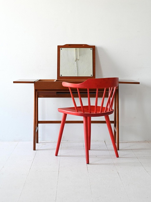 Scandinavian Vanity Table With Drop Leaf