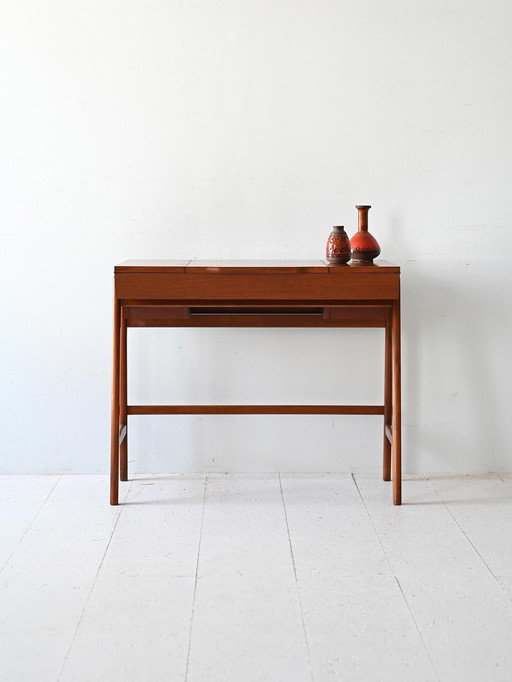 Scandinavian Vanity Table With Drop Leaf