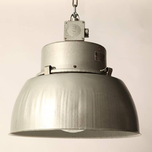 industrial pendant metallic grey