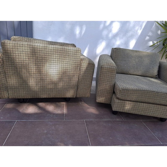 Image 1 of Pair of vintage Arflex poltronas in fabric by Marco Zanuso for Mcm, 1950-1960s