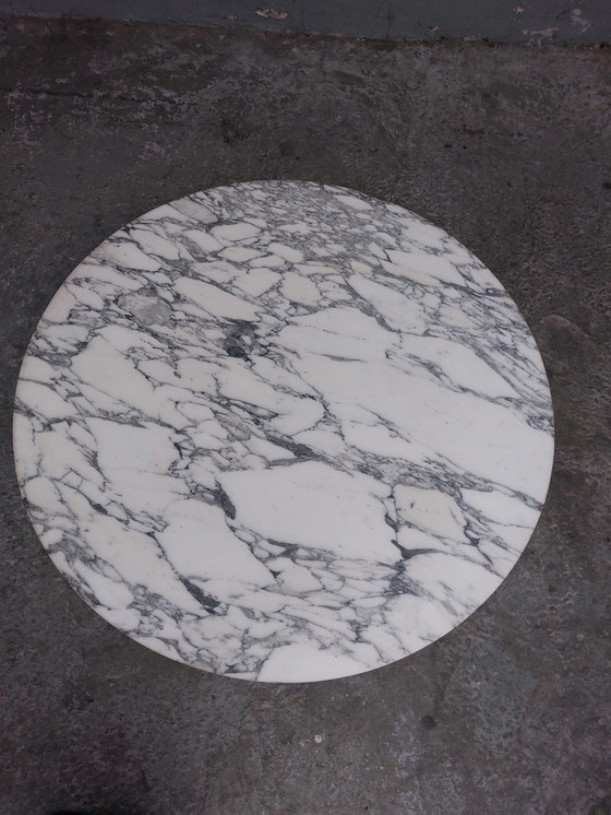 Image 1 of Round carrera marble coffee table