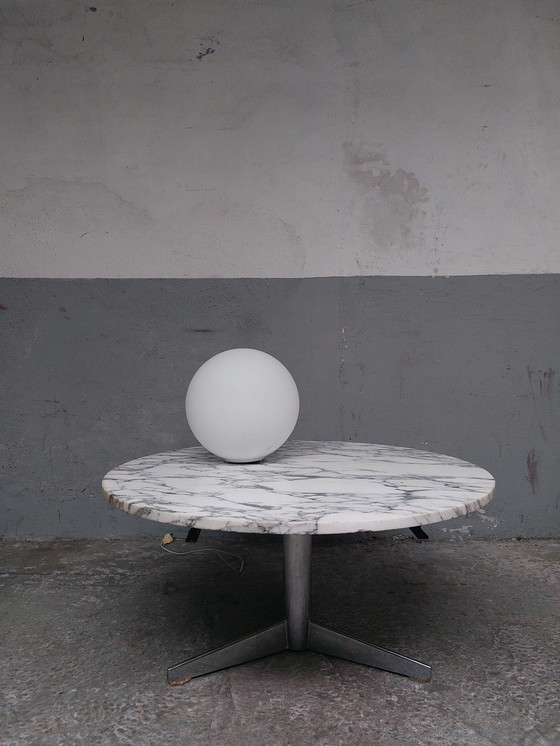 Image 1 of Round carrera marble coffee table