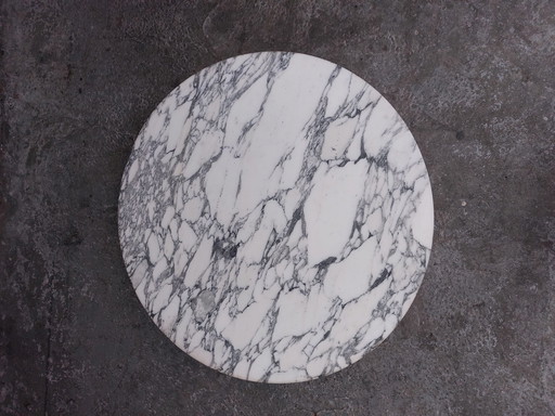 Round carrera marble coffee table