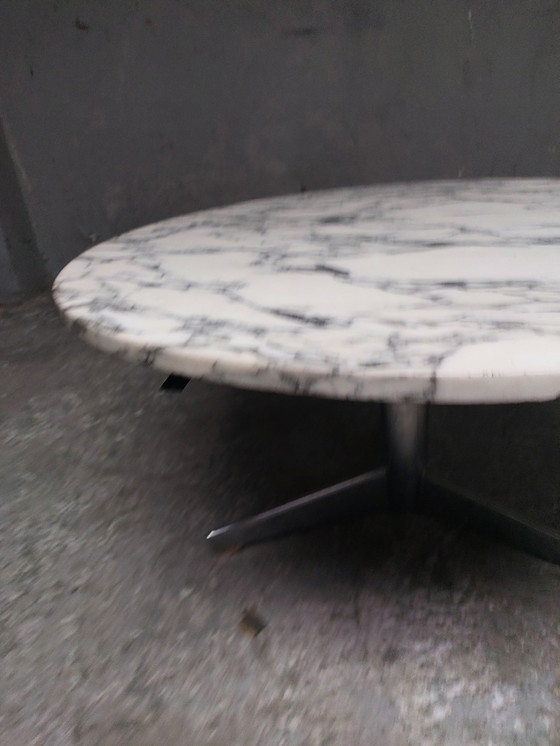 Image 1 of Round carrera marble coffee table