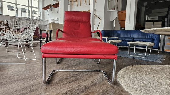 Image 1 of GEORGE LOUNGE EOOS WALTER KNOLL STUDIO OFFICE TUBULAR STEEL ARMCHAIR CANTILEVER CHAIR