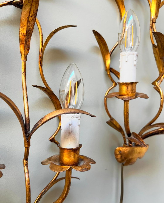 Image 1 of Set Wall Lights Hans Kögl with gold leaf gilding