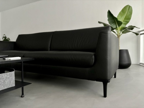 Image 1 of Evidence Brisa Sofa 3-Seater Leather Black