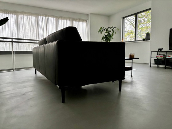 Image 1 of Evidence Brisa Sofa 3-Seater Leather Black