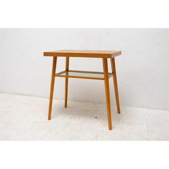 Image 1 of Tavolino vintage in legno di quercia per Dřevopodnik Holešov, Cecoslovacchia anni '60