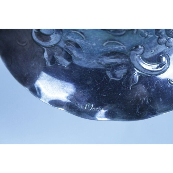 Image 1 of Pair of vintage nickel silver candle holders by Gab, 1930