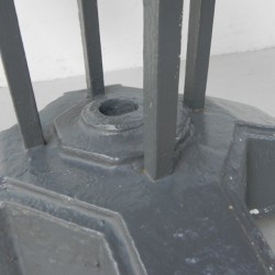 Image 1 of Steel garden table cast iron base - 1950s