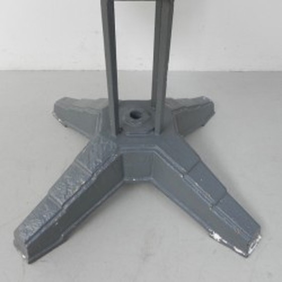 Image 1 of Steel garden table cast iron base - 1950s