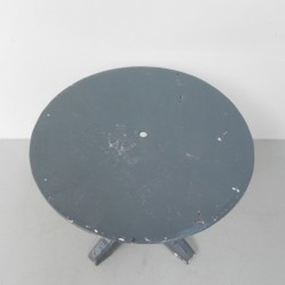 Image 1 of Table de jardin en acier, base en fonte - années 1950