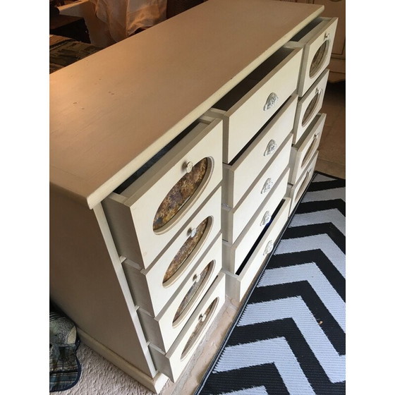 Image 1 of Handcrafted vintage furniture in white weathered pine, 1970