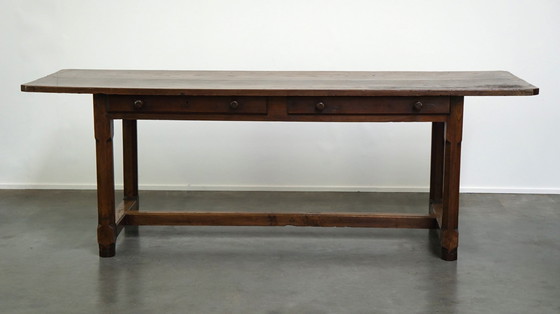 Image 1 of Large dining table with 2 drawers