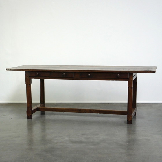 Image 1 of Large dining table with 2 drawers