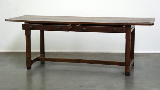 Image 1 of Large dining table with 2 drawers