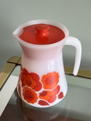 Vintage Arcopal France Lotus Can Orange