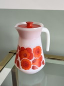 Vintage Arcopal France Lotus Can Orange