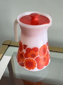 Vintage Arcopal France Lotus Can Orange
