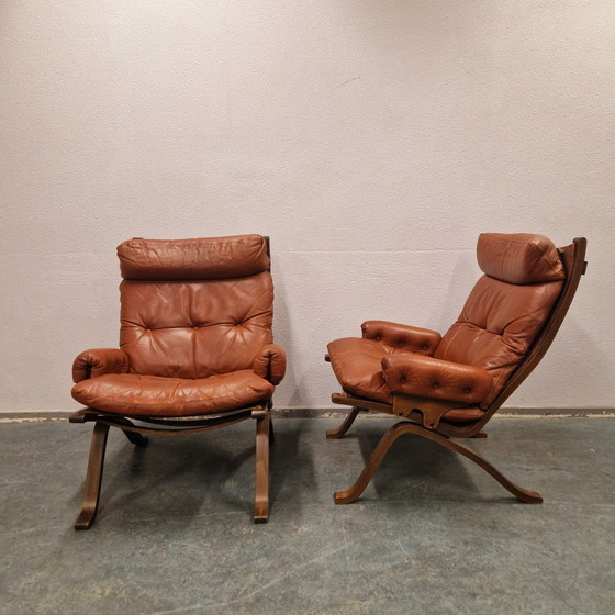 Image 1 of Century 60s Set Of 2 Norwegian Lounge Armchairs