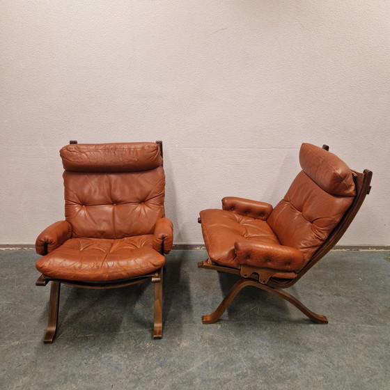 Image 1 of Century 60s Set Of 2 Norwegian Lounge Armchairs