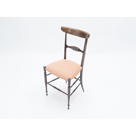 Image 1 of Raro Set di 6 sedie Campanino Chiavari in noce dei Fratelli Levaggi 1950