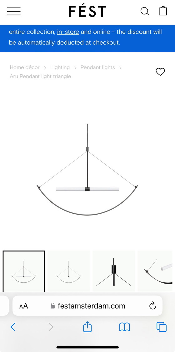 Image 1 of Fest Pendant Design Aru Lamp