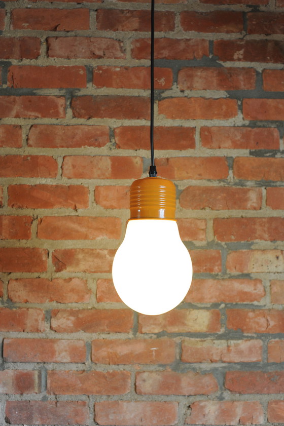 Image 1 of Space age hanging lamp in the shape of a light bulb