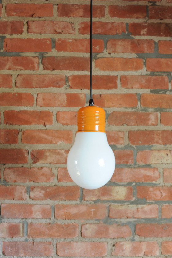 Image 1 of Space age hanging lamp in the shape of a light bulb