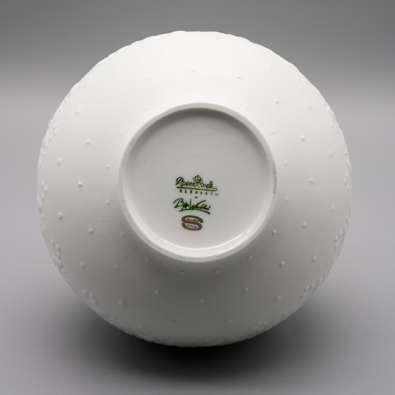 Image 1 of Rosenthal Vase Duo Björn Wiinblad Bisque Porcelain Matte & Glossy Relief MCM WGP