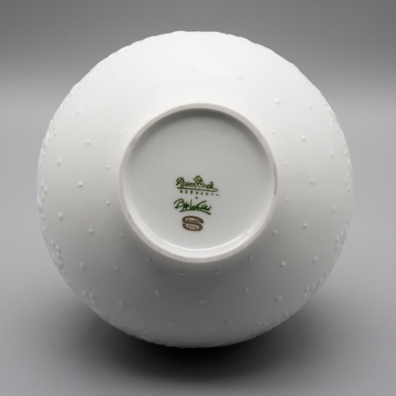 Image 1 of Rosenthal Vase Duo Björn Wiinblad Porcelaine Bisque Matte & Glossy Relief MCM WGP