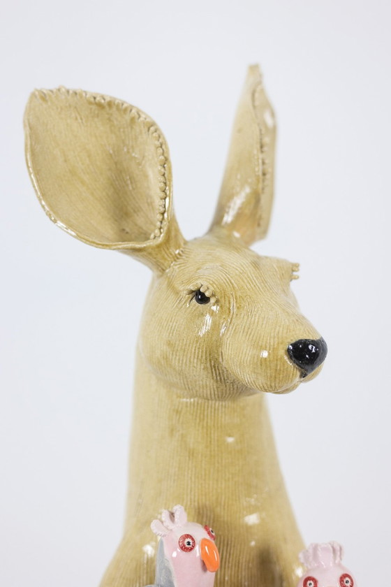 Image 1 of Valérie Courtet. Ceramic Kangaroo. Contemporary work.