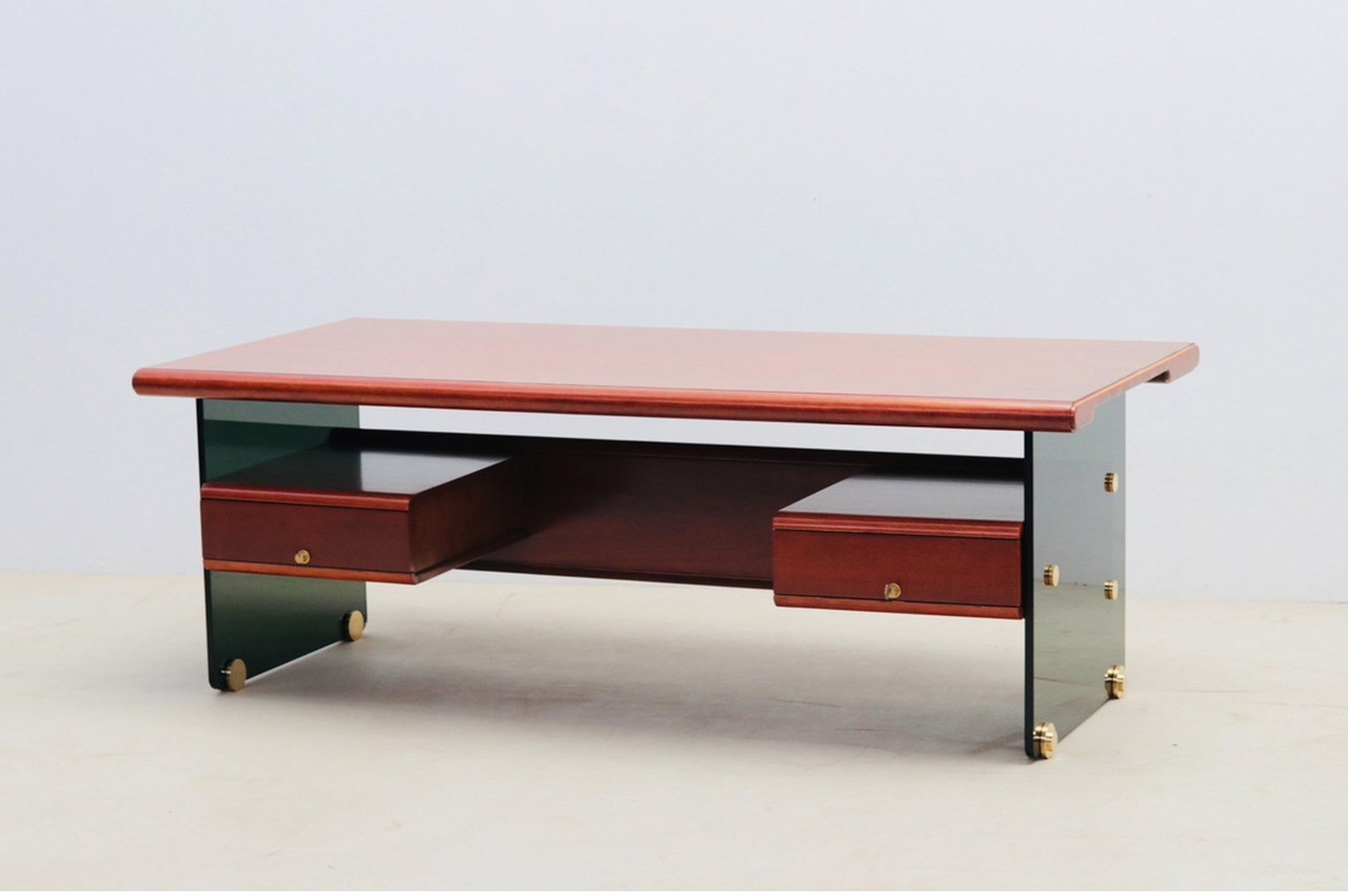 Glass mid century desk sales