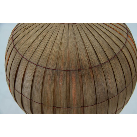 Image 1 of Mid-century wooden veneer pendant lamp by Uluv, Czechoslovakia 1960s