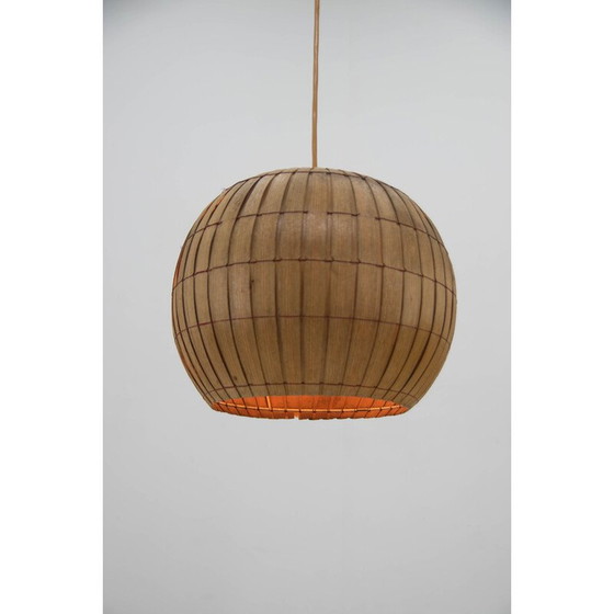 Image 1 of Mid-century wooden veneer pendant lamp by Uluv, Czechoslovakia 1960s