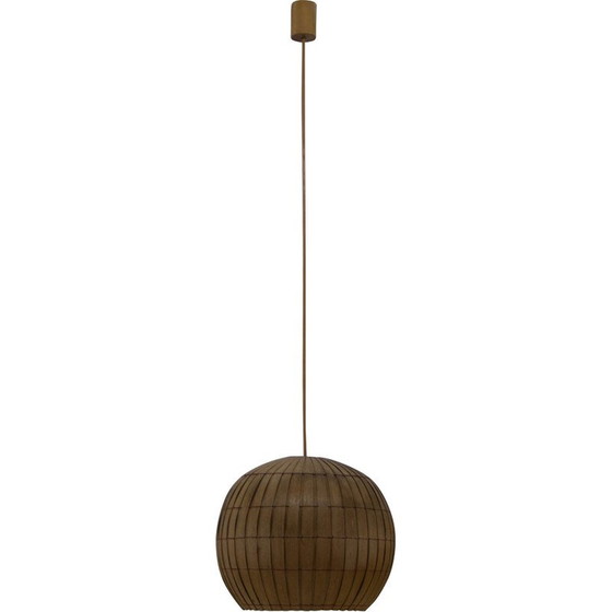 Image 1 of Mid-century wooden veneer pendant lamp by Uluv, Czechoslovakia 1960s