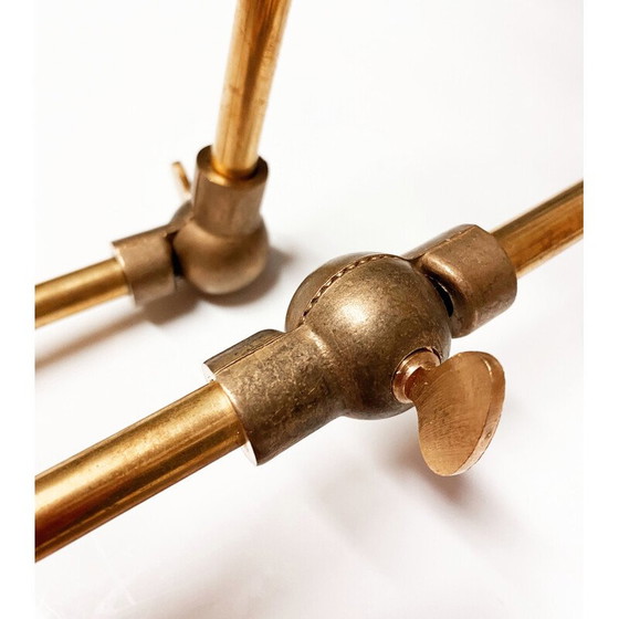 Image 1 of Vintage Diabolo wall lamp in brass and lacquered iron, Italy 1950