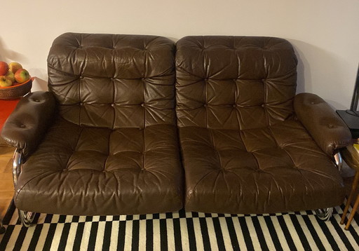 Ikea Johan Bertil leather sofa