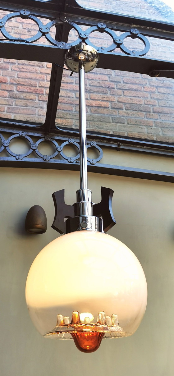 Image 1 of Grande lampada a sospensione Mazegna in vetro soffiato di Murano