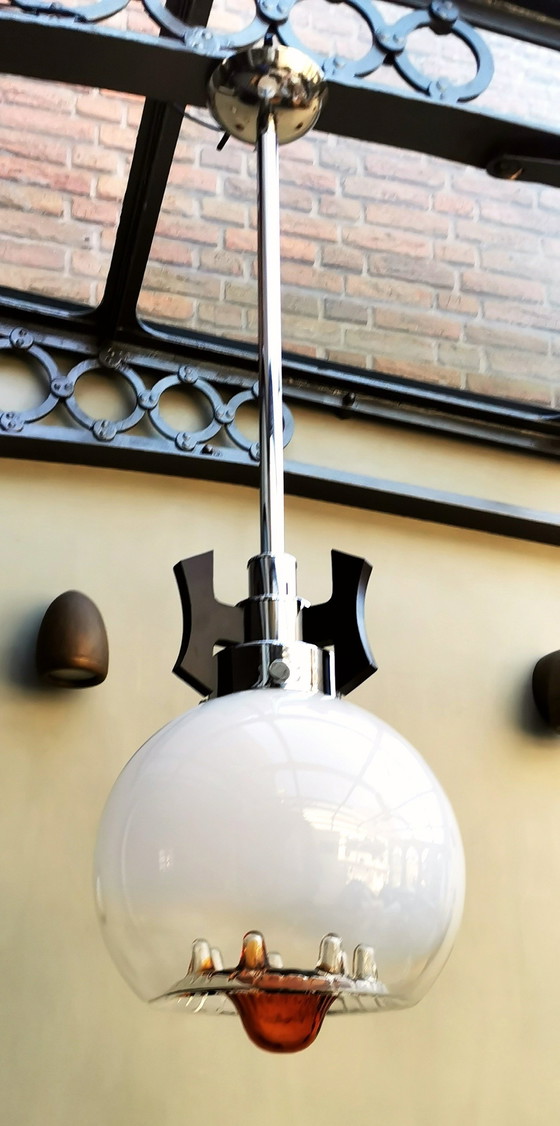 Image 1 of Grande lampada a sospensione Mazegna in vetro soffiato di Murano
