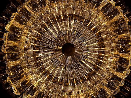 Image 1 of Grand lustre vintage en cristal