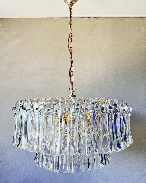 Grand lustre vintage en cristal