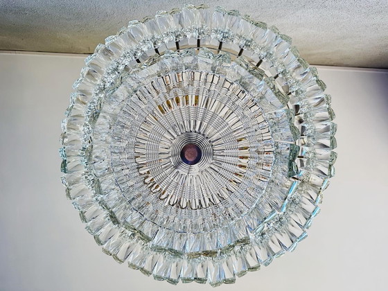 Image 1 of Grand lustre vintage en cristal
