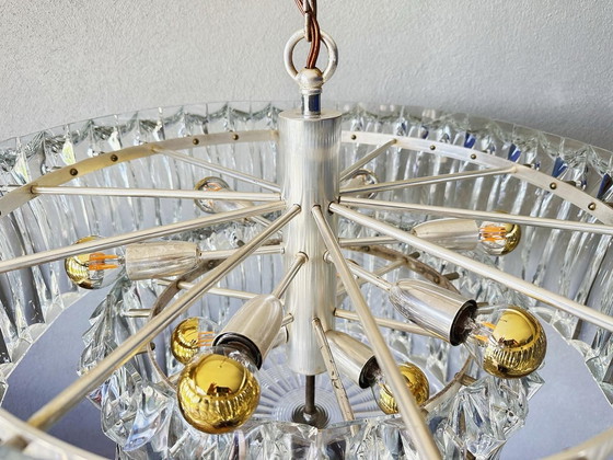Image 1 of Grand lustre vintage en cristal
