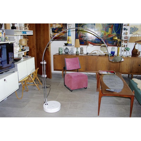 Image 1 of Lampada da terra in marmo vintage per Bellux, Svizzera, anni '70